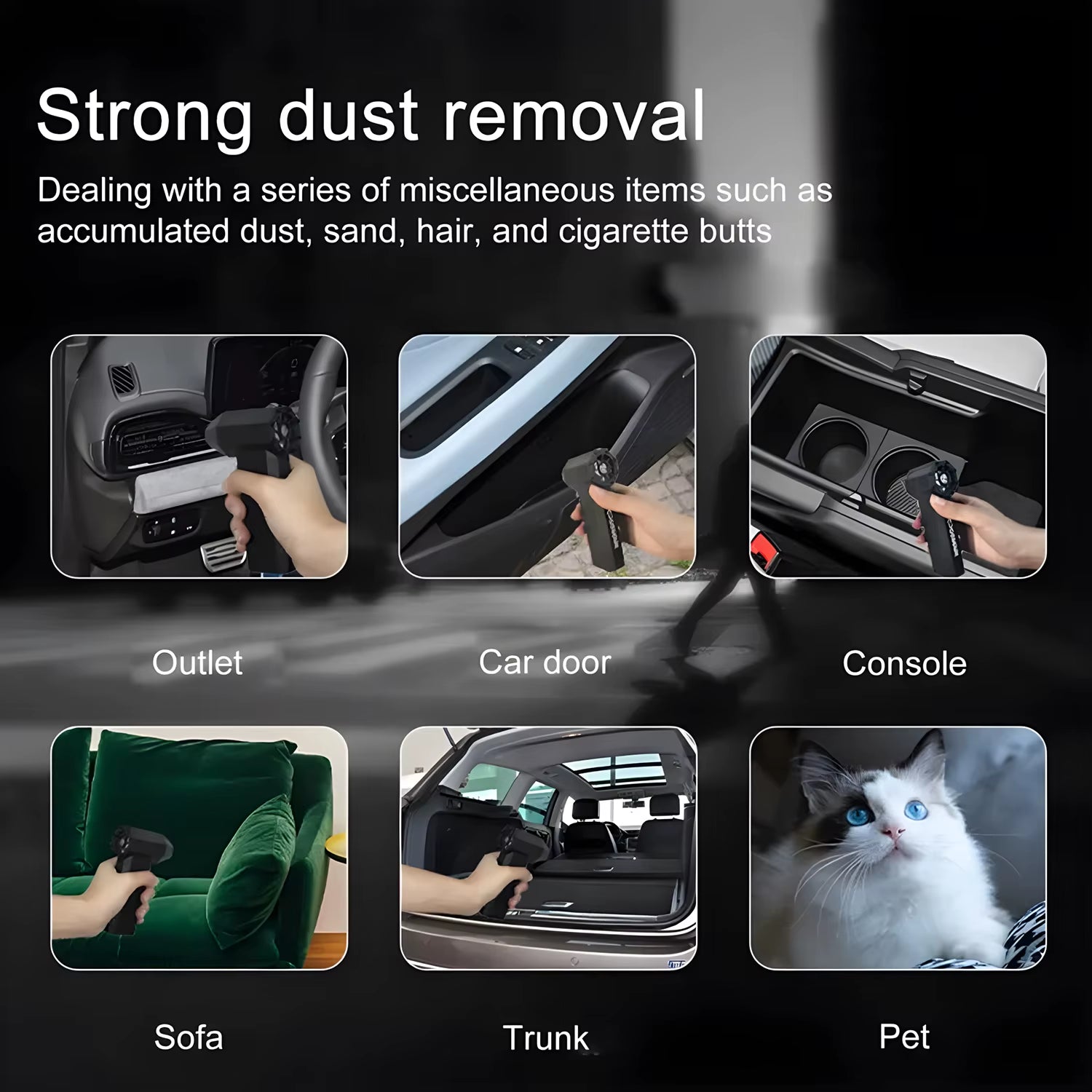 Upgraded Compressed Air Duster Turbo Electric Air Blower Rechargeable Cordless Air Blower for Keyboard Electric Devices Cleaning
